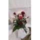 Bouquet de roses et fleurs blanches